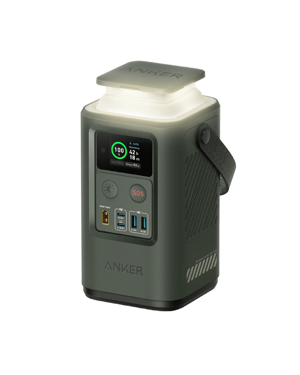 Повербанк с фонариком Anker 548 с LiFePO4 60W Sprout Green (A1294061)