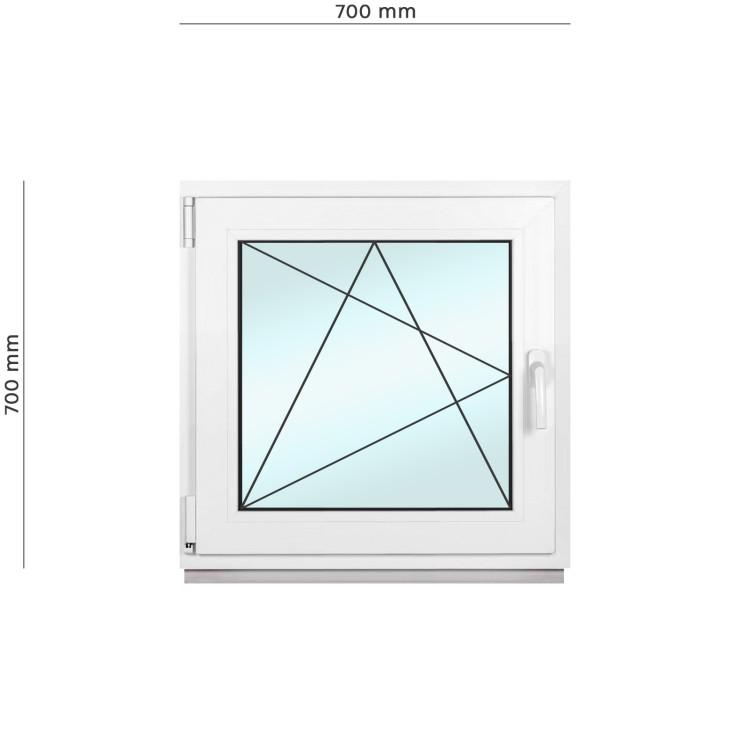 Вікно металопластикове Framex поворотно-відкидне з лівим відкриттям 700х700 мм Білий - фото 2