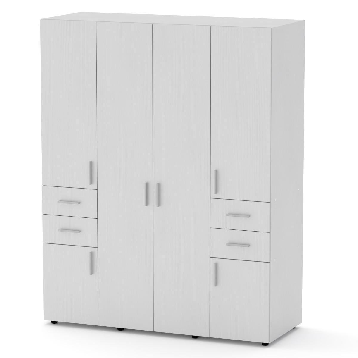 Шкаф с дверями и ящиками Компанит Шкаф-20 Альба/Белый