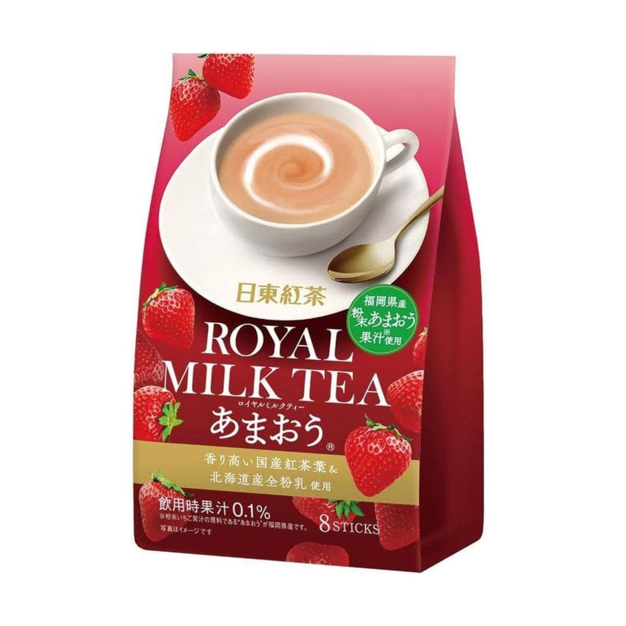 Чай черный растворимый NITTOH Royal Milk Tea Amaou с молоком и вкусом клубники 8 шт. Чай черный растворимый NITTOH Royal Milk Tea Amaou с молоком и вкусом клубники 8 шт.