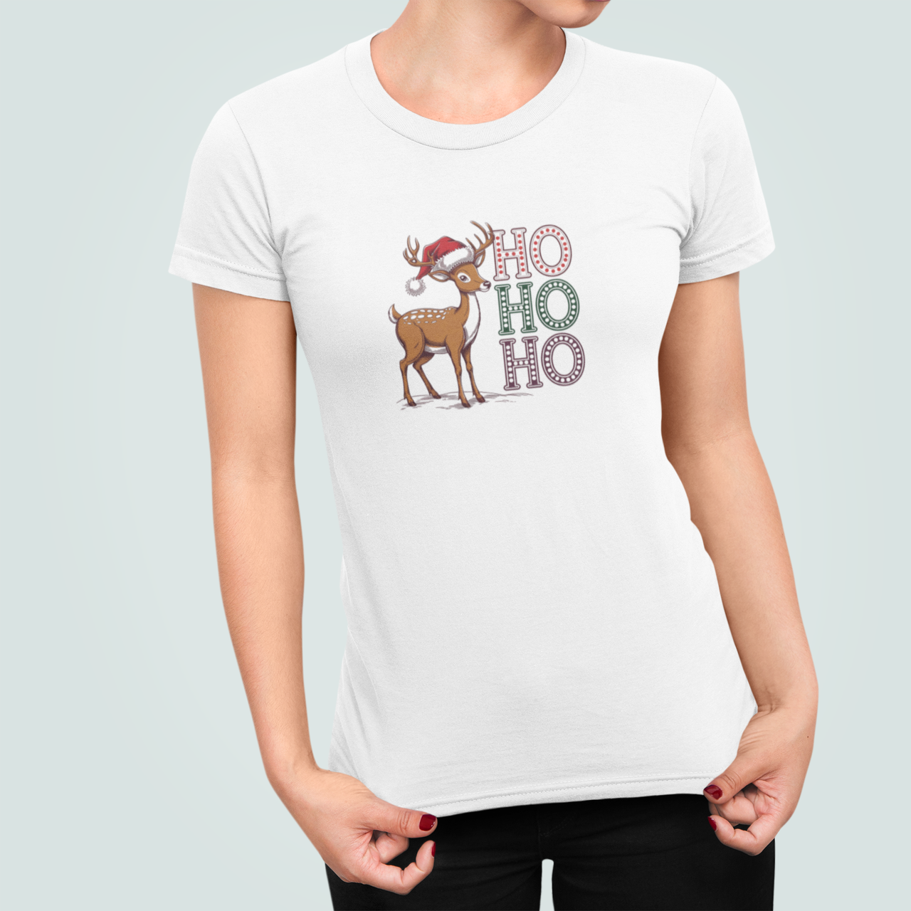 Футболка жіноча новорічна Stedman з принтом Оленя Санта "НО НО НО" L Білий (НГ173.1-8) Футболка жіноча новорічна Stedman з принтом Оленя Санта "НО НО НО" L Білий (НГ173.1-8)