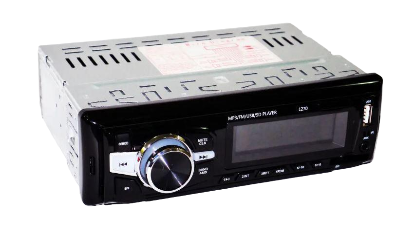 Автомагнитола 1DIN 1270 ISO USB/SD/FM/AUX/пульт 4x50 Вт (17426)