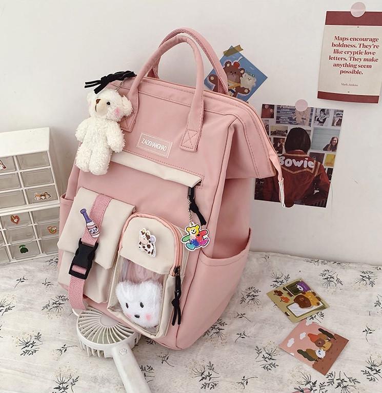 Шкільний рюкзак для дівчинки 5-11 класу в наборі зі значками Education Рожевий (1194313168) - фото 3 Шкільний рюкзак для дівчинки 5-11 класу в наборі зі значками Education Рожевий (1194313168) - фото 3