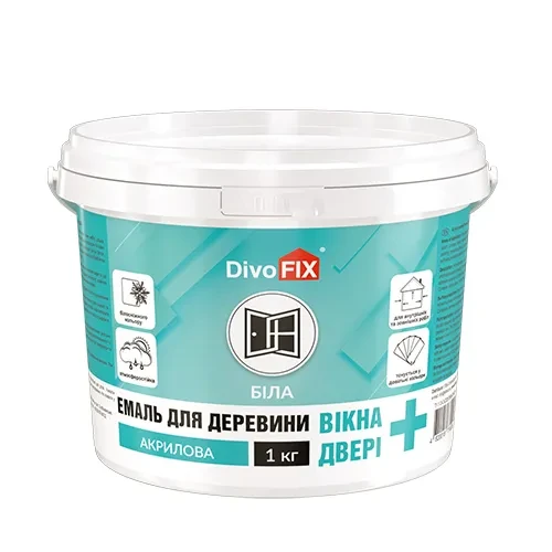 Эмаль для окон и дверей из дерева DivoFIX 2,5 кг (31642222)