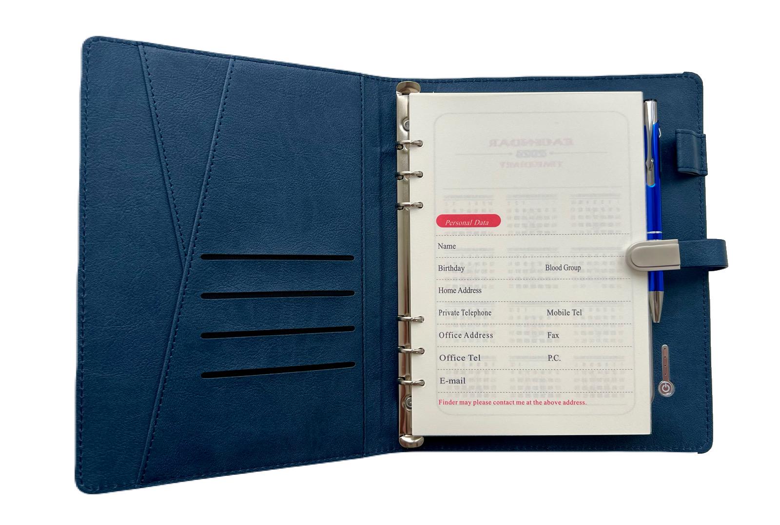 Блокнот-ежедневник AB tech Colorful c беспроводной зарядкой/Power Bank и USB flash 16 Gb Темно-синий - фото 2 Блокнот-ежедневник AB tech Colorful c беспроводной зарядкой/Power Bank и USB flash 16 Gb Темно-синий - фото 2