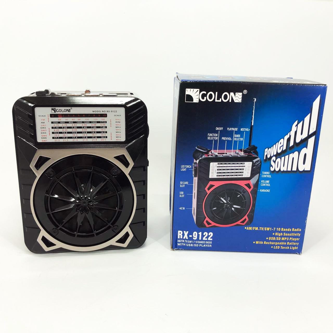 Радиоприемник GOLON RX-9122 с LED фонарем. - фото 7 Радиоприемник GOLON RX-9122 с LED фонарем. - фото 7