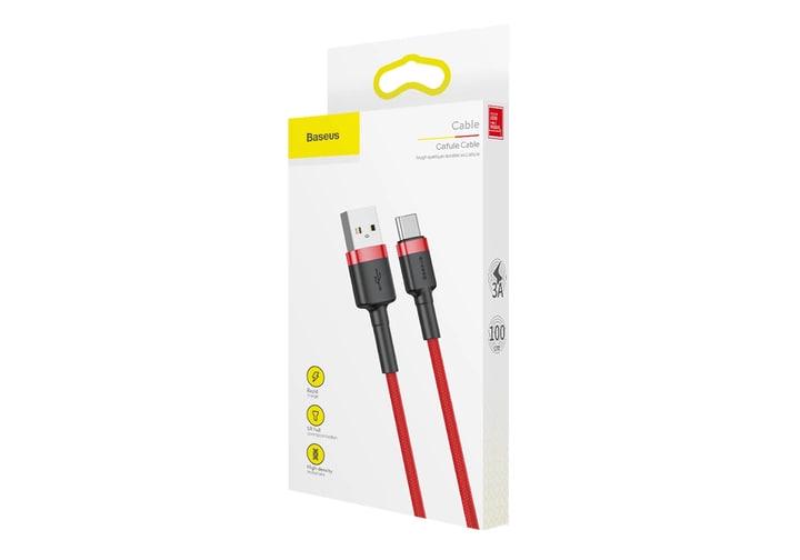 Кабель для быстрой зарядки BASEUS Cafule Cable USB to Type-C Quick Charge 3,0 3 A 1 м Red (CATKLF-B09) - фото 11