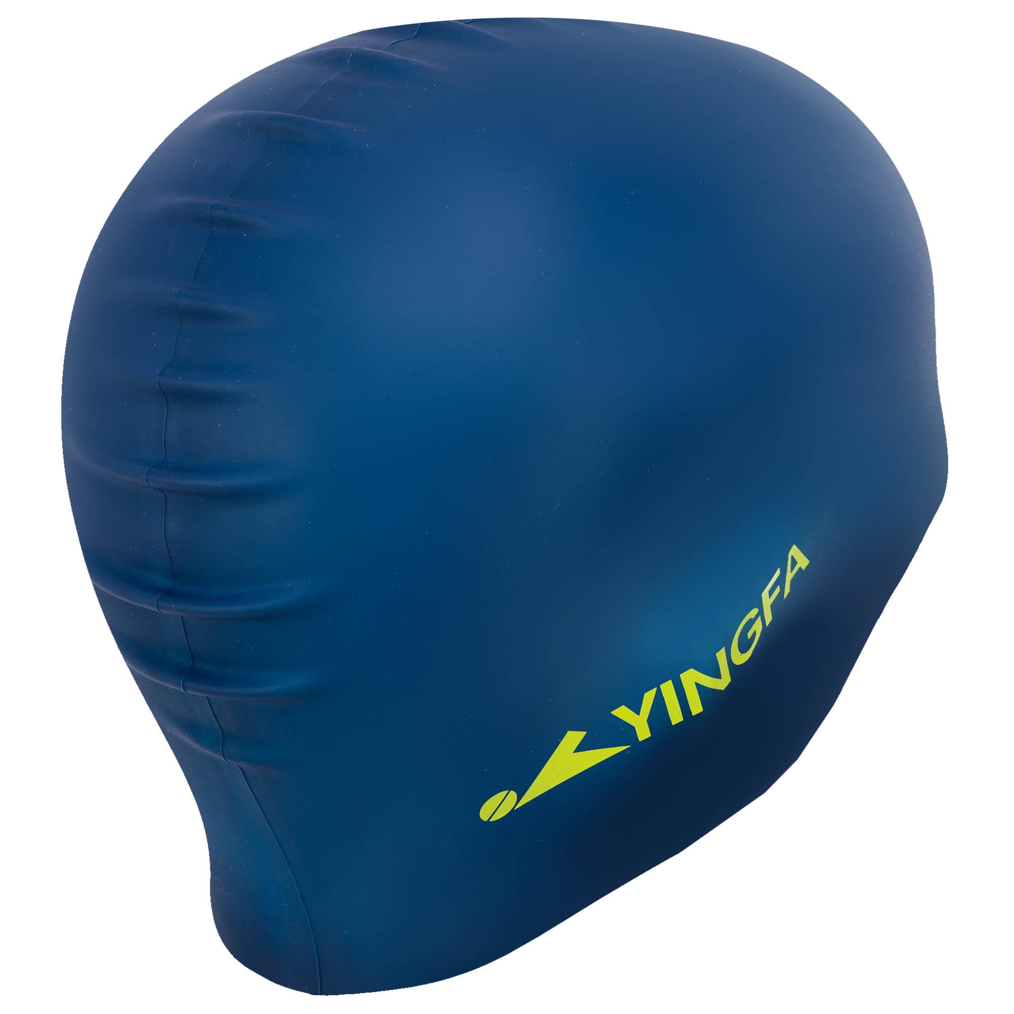 Шапочка для плавания для взрослых YINGFA C0081 силиконовая L Темно-синий (C0081_Темно-синий_L) - фото 4