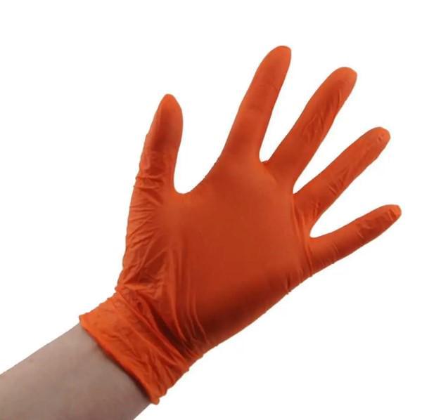Рукавички Ampri Style нітрилові неопудрені 100 шт. L Orange - фото 2