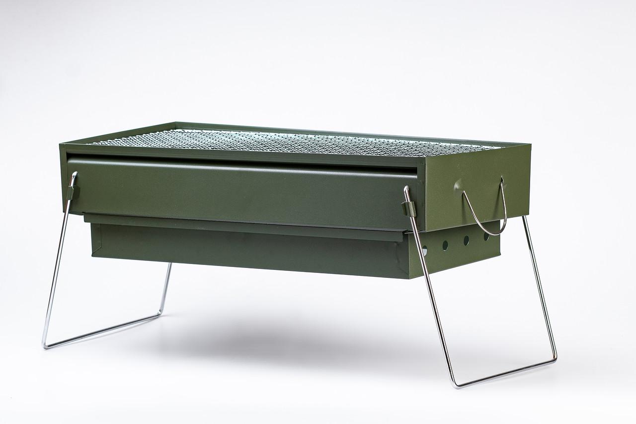 Мангал портативний складаний з решіткою 51,5x23x25 см (4056) - фото 7