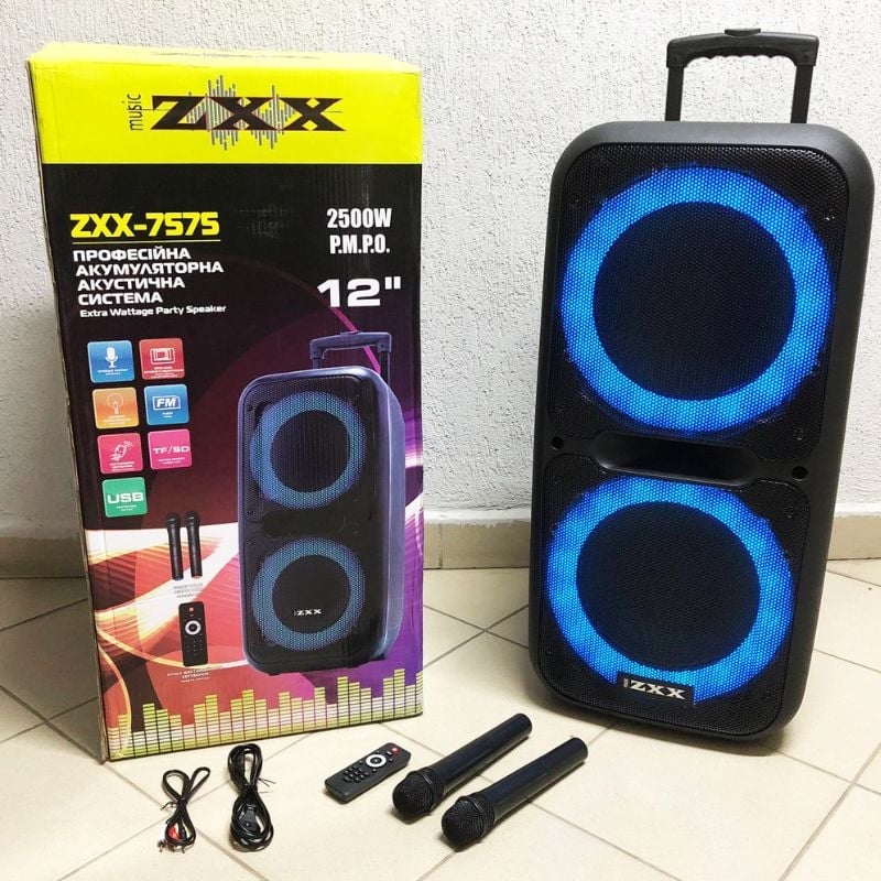 ᐉ Портативная колонка ZXX-7575 Bluetooth/аккумуляторный пульт