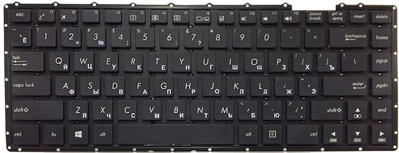Клавиатура для ноутбука Asus A455/A455LNB матовая (0KNB0-4135RU00)