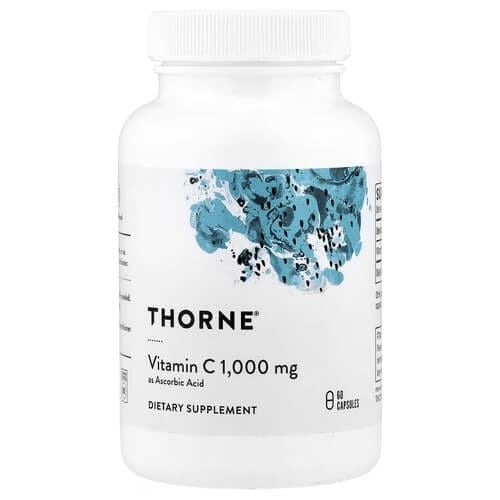 Витамин С Thorne Vitamin C 1,000 мг Ascorbic Acid 60 капс. (THR-01249)