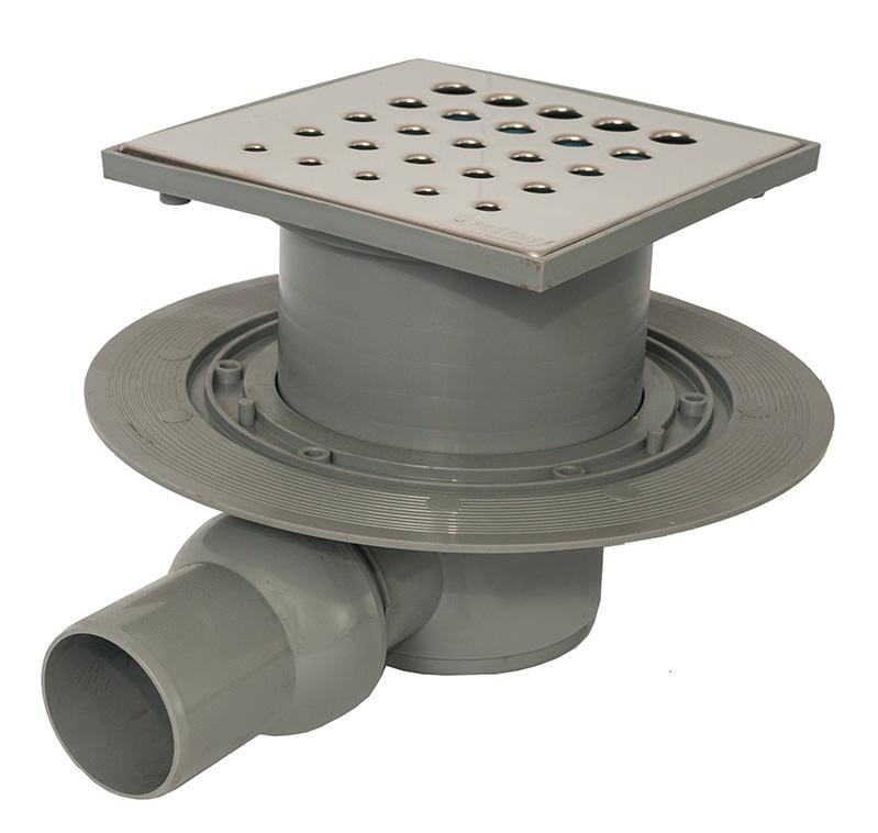 Трап для душа Pestan Confluo Drops-1 13000040 15х15 горизонтальный без фланца (4928)