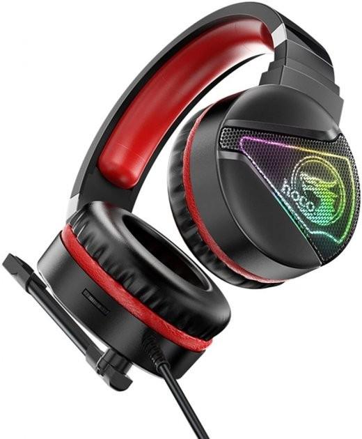 Наушники игровые с микрофоном Hoco W104 Drift Gaming RGB подсветка Красный - фото 7