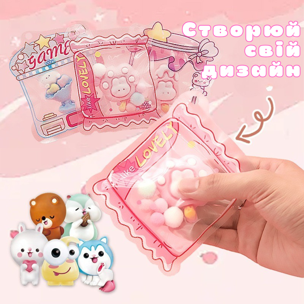 Набір для виготовлення сквішів Створи сквіш сам Таба лапок антистресів дитячий 6 шт. (9003) - фото 5