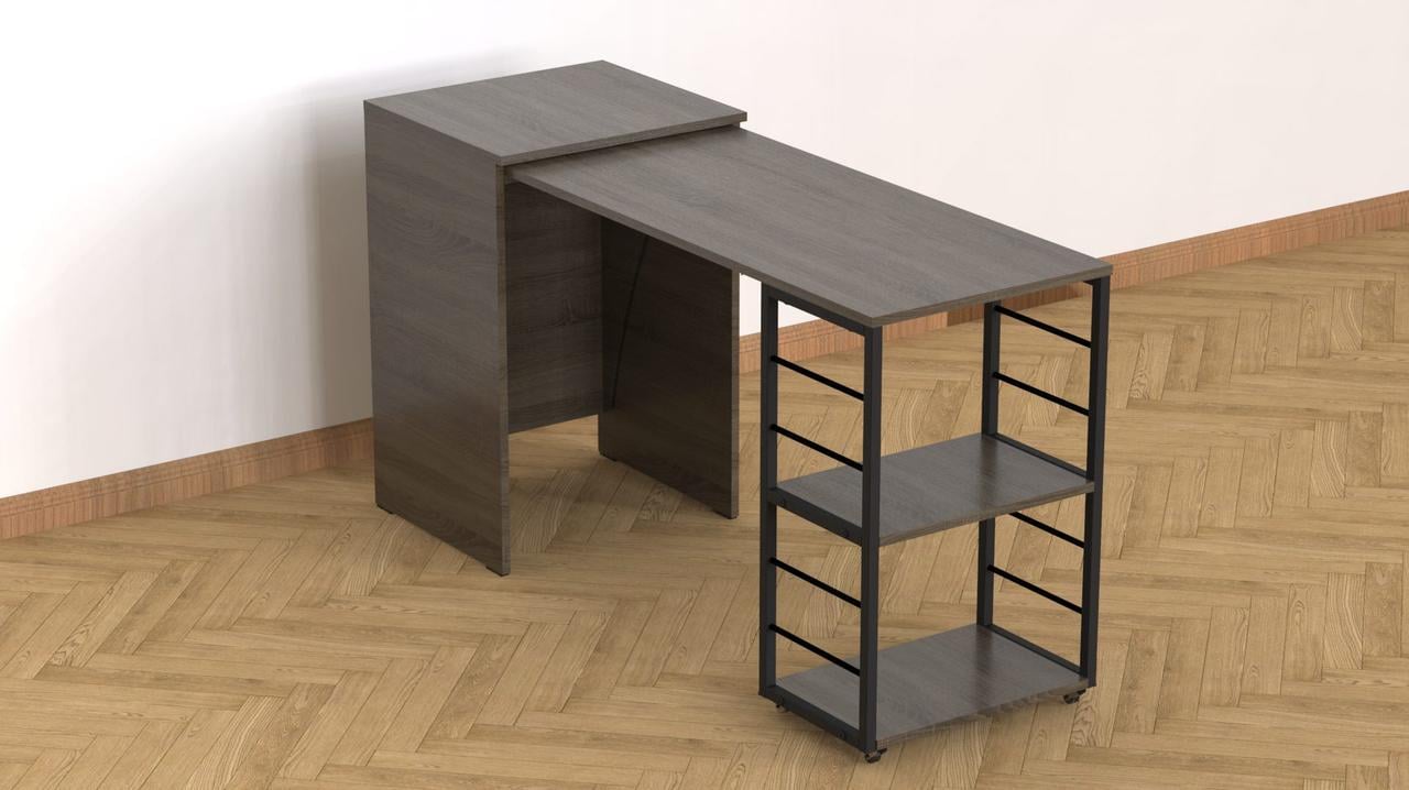 Стіл-тумба трансформер Ferrum-decor Смарт 2/2 метал/ДСП 16 мм 750x1450x600 мм Чорний/Дуб Сонома Трюфель (FRD-105106) - фото 10 Стіл-тумба трансформер Ferrum-decor Смарт 2/2 метал/ДСП 16 мм 750x1450x600 мм Чорний/Дуб Сонома Трюфель (FRD-105106) - фото 10