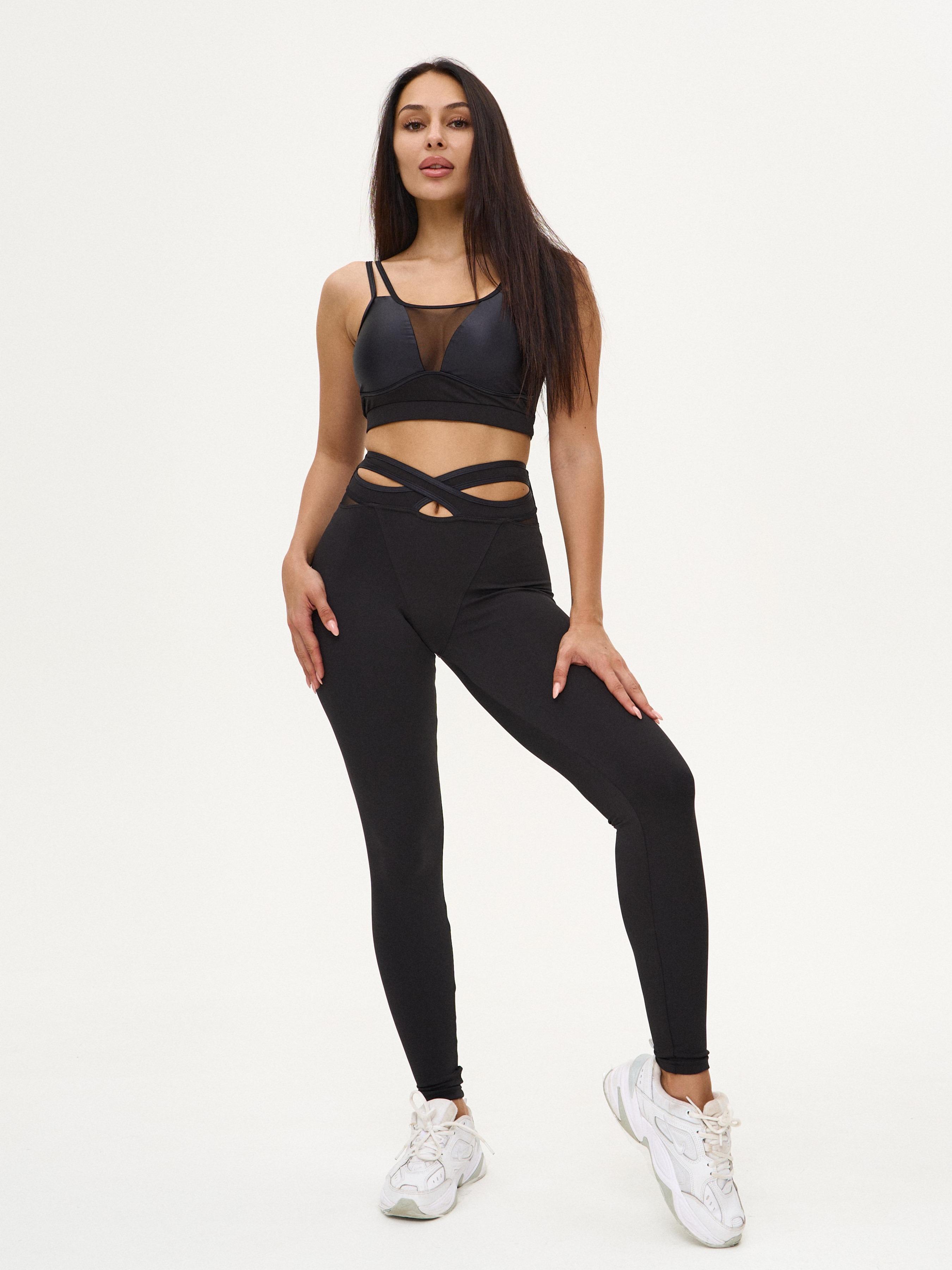 Комплект жіночий Nova Vega спортивний лосини/топ S Чорний (50993580-29291)