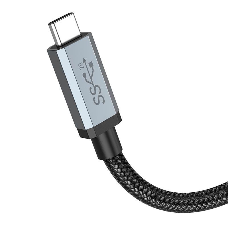 Кабель Hoco US06 Type-c to Type-C USB3.2 20GBPS 100 W 4K HD 2 м Grey/Black (594486) - фото 2 Кабель Hoco US06 Type-c to Type-C USB3.2 20GBPS 100 W 4K HD 2 м Grey/Black (594486) - фото 2