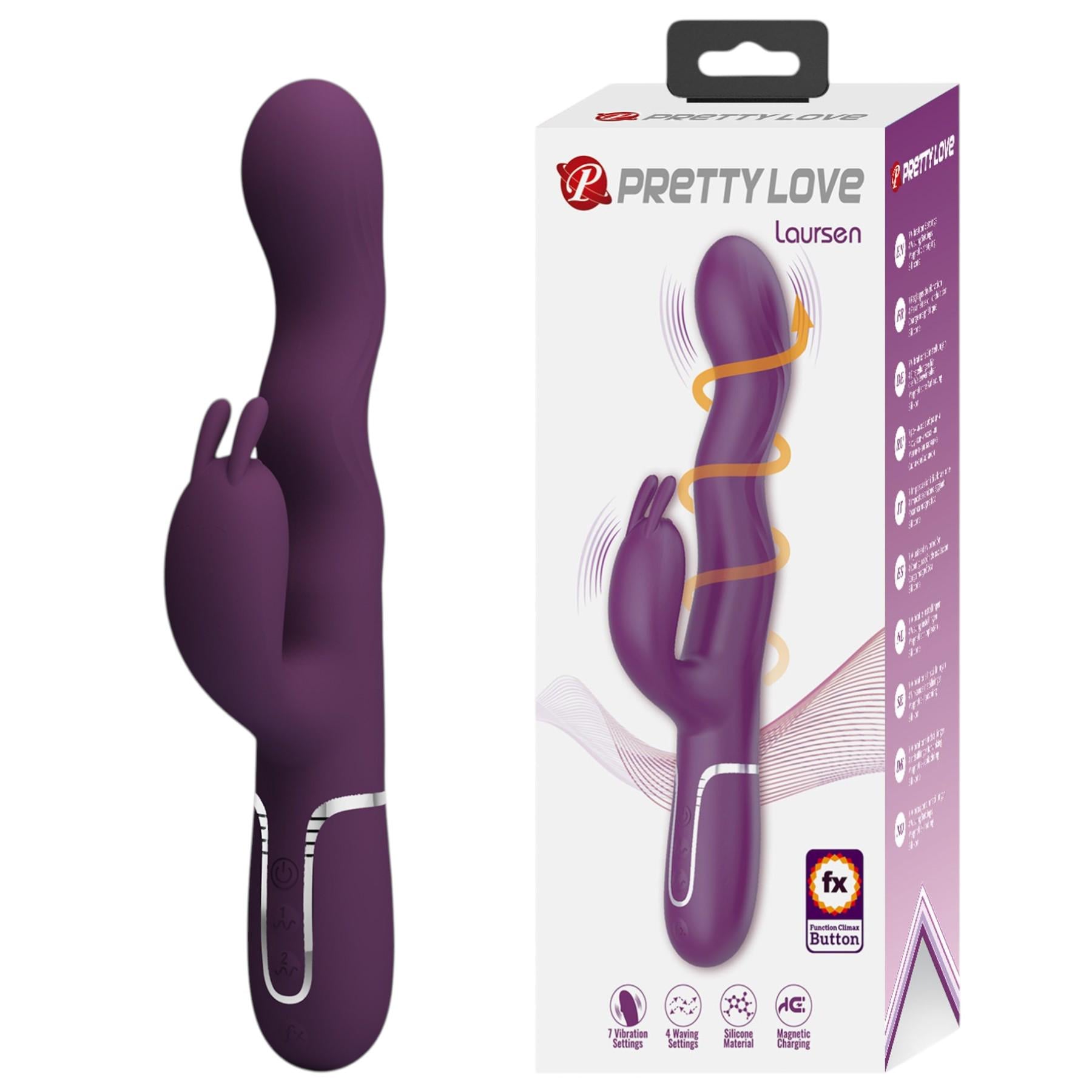 Вибратор кролик Pretty Love Laursen LyBaile с функцией волновой стимуляции перезаряжаемый