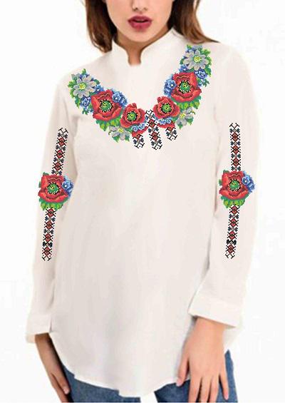 Заготовка для вишивки нитками або бісером сорочка СЖ-32 домоткане полотно