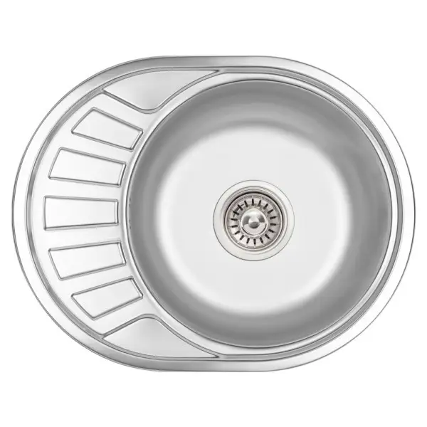 Мойка кухонная Wezer 5745 08 Satin с сифоном 570x450x180 мм (1034803) Мойка кухонная Wezer 5745 08 Satin с сифоном 570x450x180 мм (1034803)