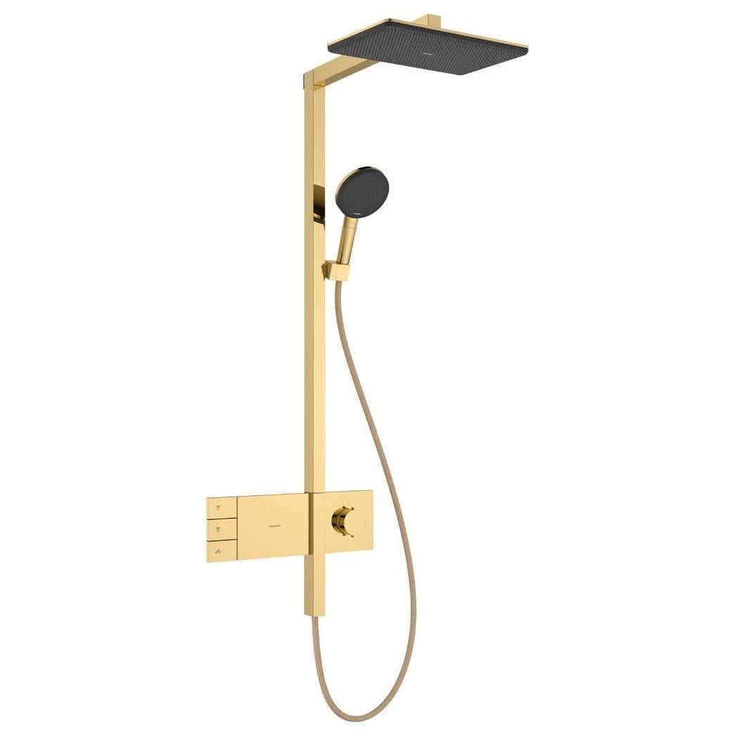 Душевая система Hansgrohe Raindance Alive Q 340/210 2jet EcoSmart ShowerSelect Comfort с термостатом металл Золотой (37521283)