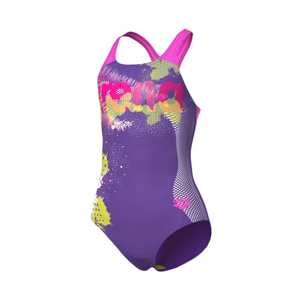 Купальник для дівчаток Arena LIGHT TRICKS SWIMSUIT SWIM PRO Діт 164 см Фіолетовий (008309-990 164 см)