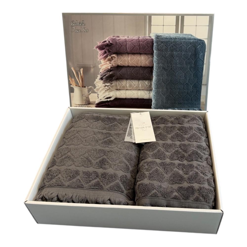 Набір рушників Maison D'or Gabrielle 50x100/85x150 см Grey (2000022283089)