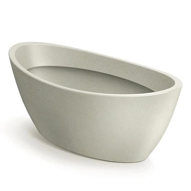 Горщик пластмасовий Aria Oval 40 см Кремовий (ST01220)