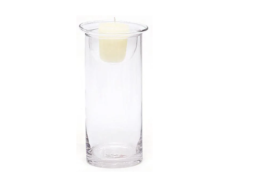 Подсвечник стеклянный со съемным стаканом 18,5х9,5 см