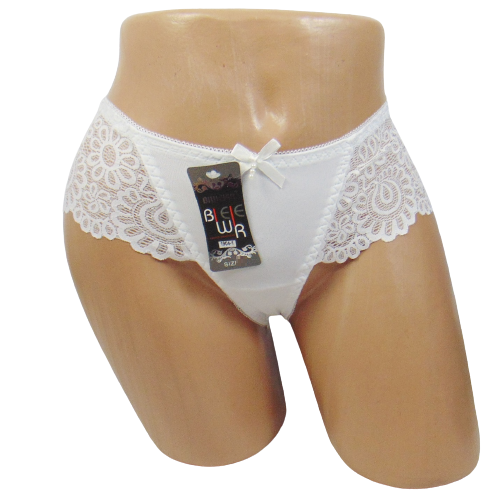 Женские трусики бразилиана Biweier 19041 XXL Белый (1684351155)