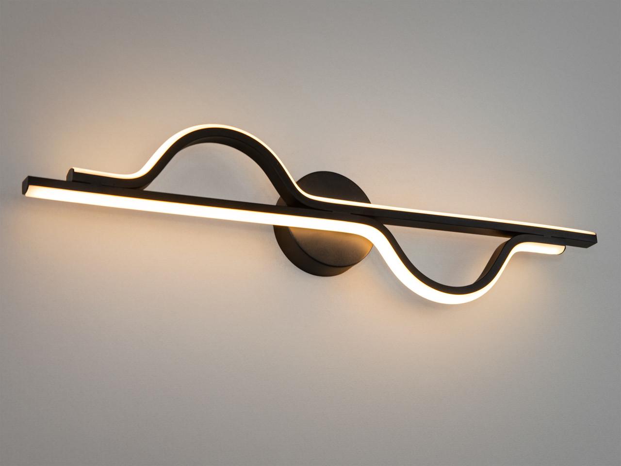 Світильник світлодіодний настінний 30W Чорний (9101-600BK-LS)