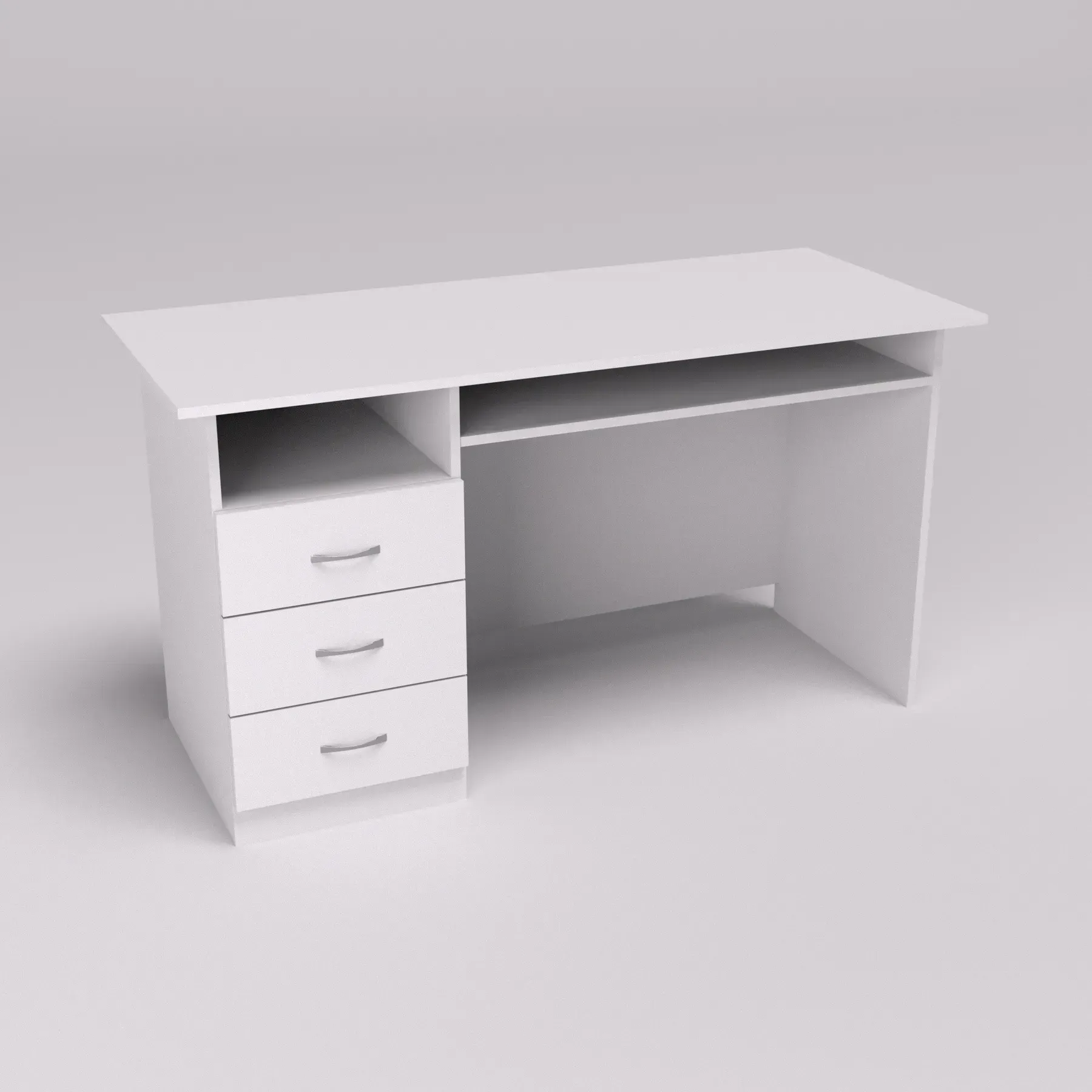 Стіл офісний Kontinent ОСП-3 140х60х76 см Білий (52678270) - фото 2