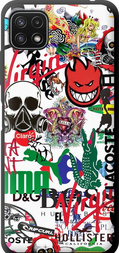 Чехол на Samsung Galaxy A22 5G A226B Many different logos (4022b-2581-42517) Чехол на Samsung Galaxy A22 5G A226B Many different logos (4022b-2581-42517)