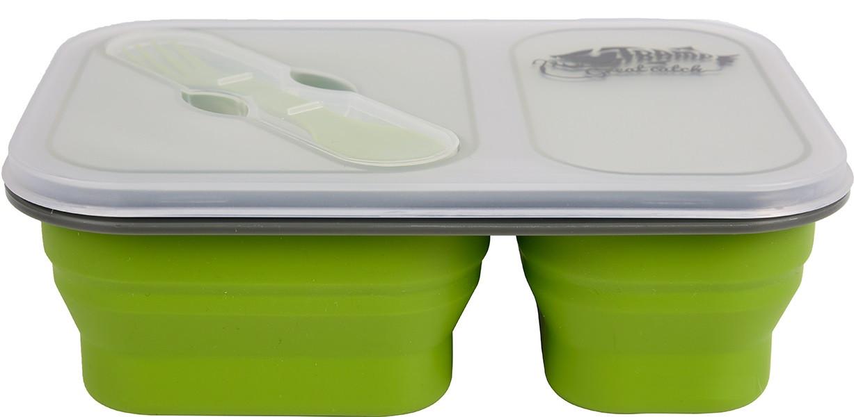 Ланч-бокс силиконовый Tramp TRC-090 2 отсека 900мл Olive (008771)