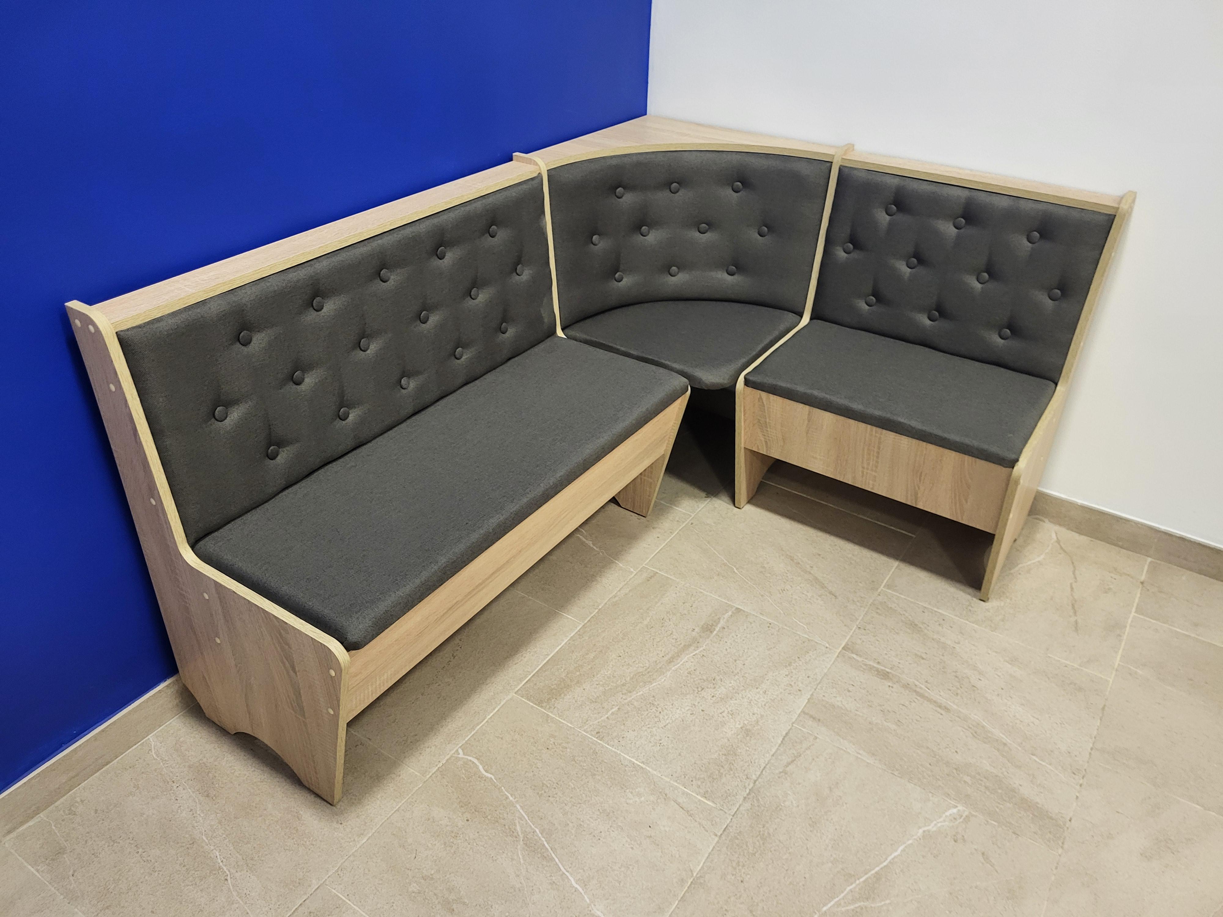 Кухонный уголок Mebel-Service ткань Мальмо ДСП 153,5х113,5 см Дуб Сонома (K-MS-DS)