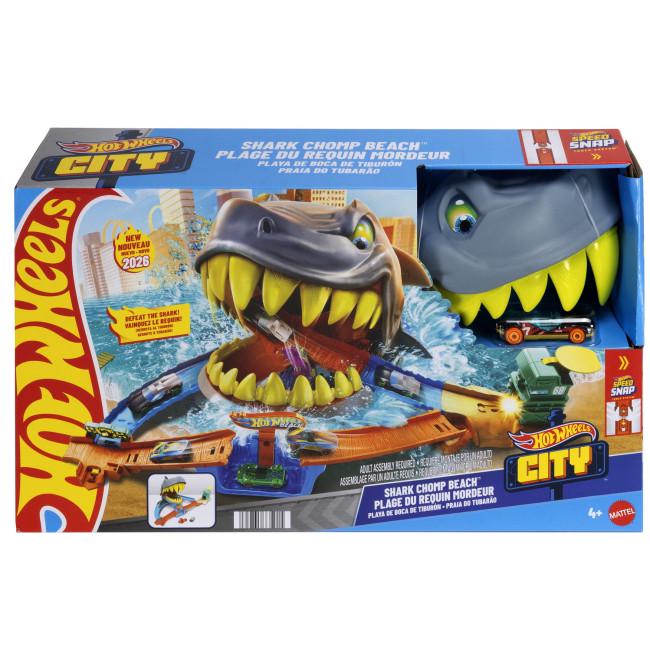 Игровой набор Hot Wheels City Пляжная атака акулы