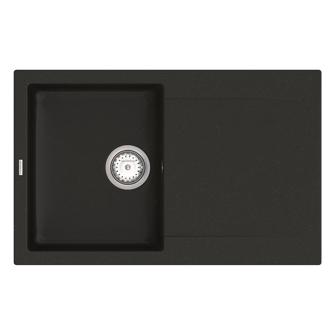 Мойка кухонная Vankor Orman OMP 02.78 + сифон 765х480х190 мм Black - фото 3