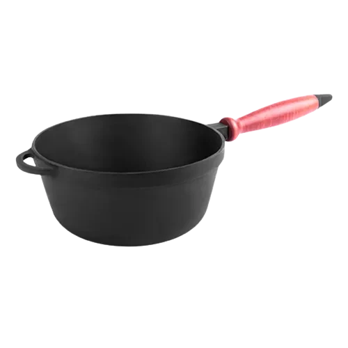 Каструля Ситон 2 л чавунна з кришкою та дерев`яною ручкою - фото 2 Каструля Ситон 2 л чавунна з кришкою та дерев`яною ручкою - фото 2