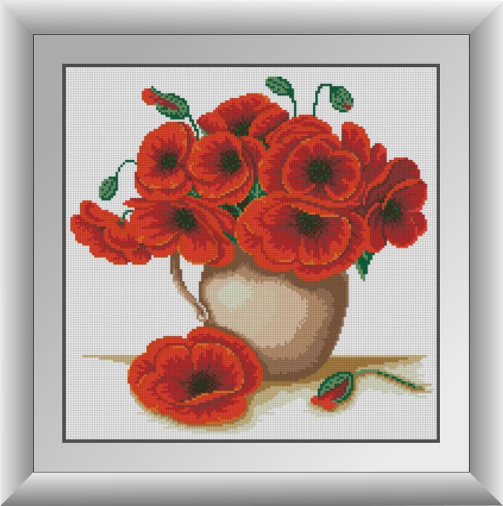 Алмазная мозаика Dream Art Красные маки 39х39 см (DA.30011)