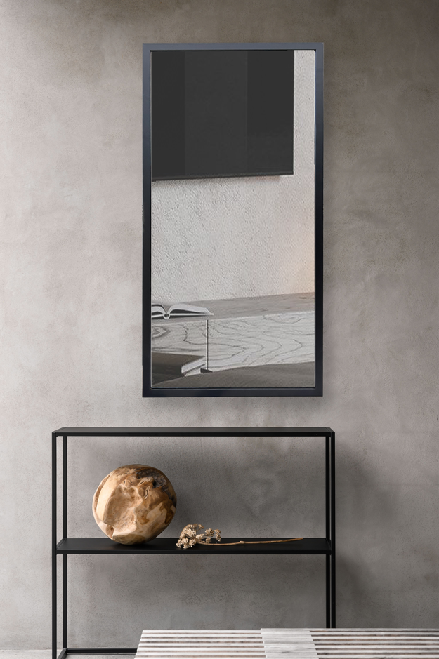 Дзеркало настінне CRYSTAL GLASS в рамі МДФ 2290 1500x550 мм Чорний (С4437) Дзеркало настінне CRYSTAL GLASS в рамі МДФ 2290 1500x550 мм Чорний (С4437)