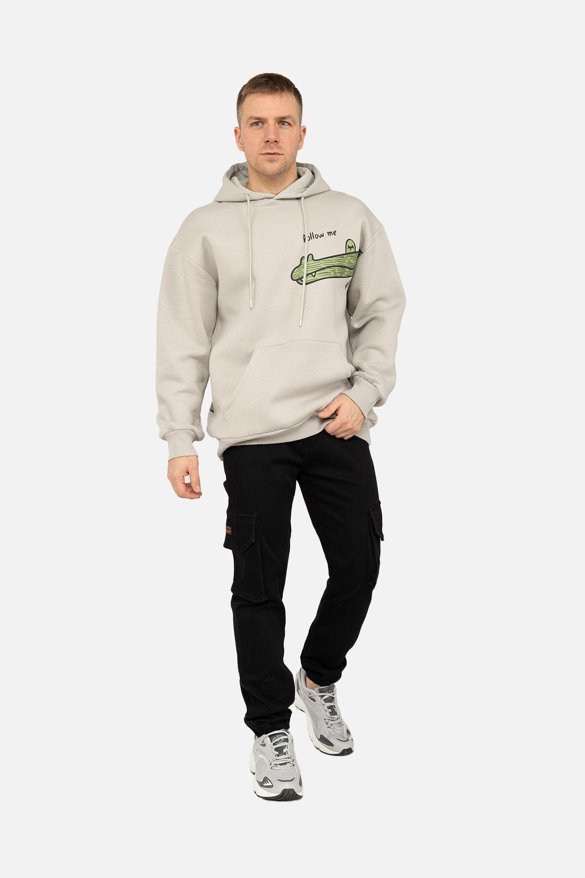 Худи мужское ЦБ-00262207 р. 54 Серый (SKT001026162)