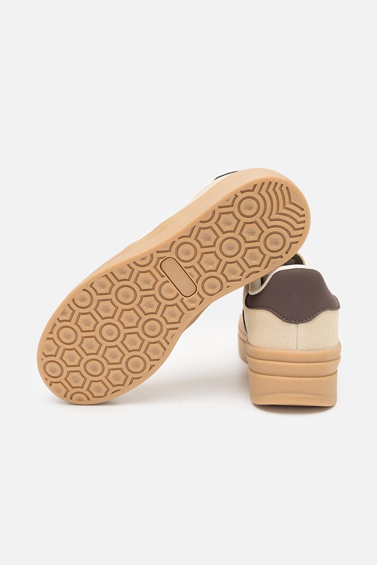 Кеды женские на плоской подошве р. 39 Бежевый (SKT001021768) - фото 5 Кеды женские на плоской подошве р. 39 Бежевый (SKT001021768) - фото 5