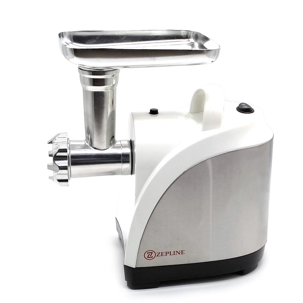 Мясорубка электрическая с реверсом и насадками Zepline ZP-001 Белый (120.255)