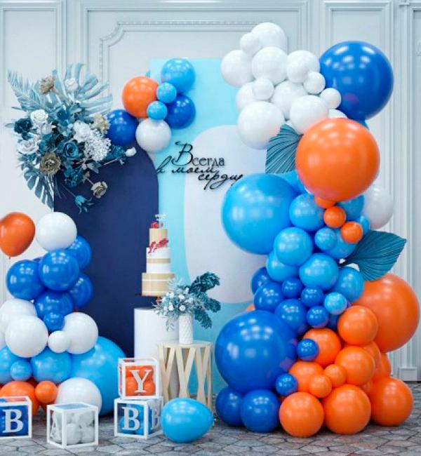 Арка из шаров набор 136 шт. Orange/Blue (11827592)