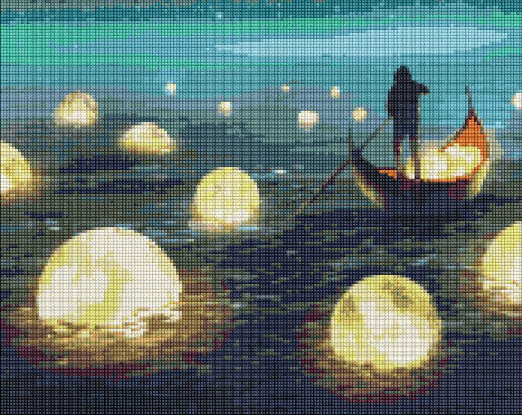 Алмазная мозаика Идейка Лунная гавань 40x50 см (Id-AMO7167)