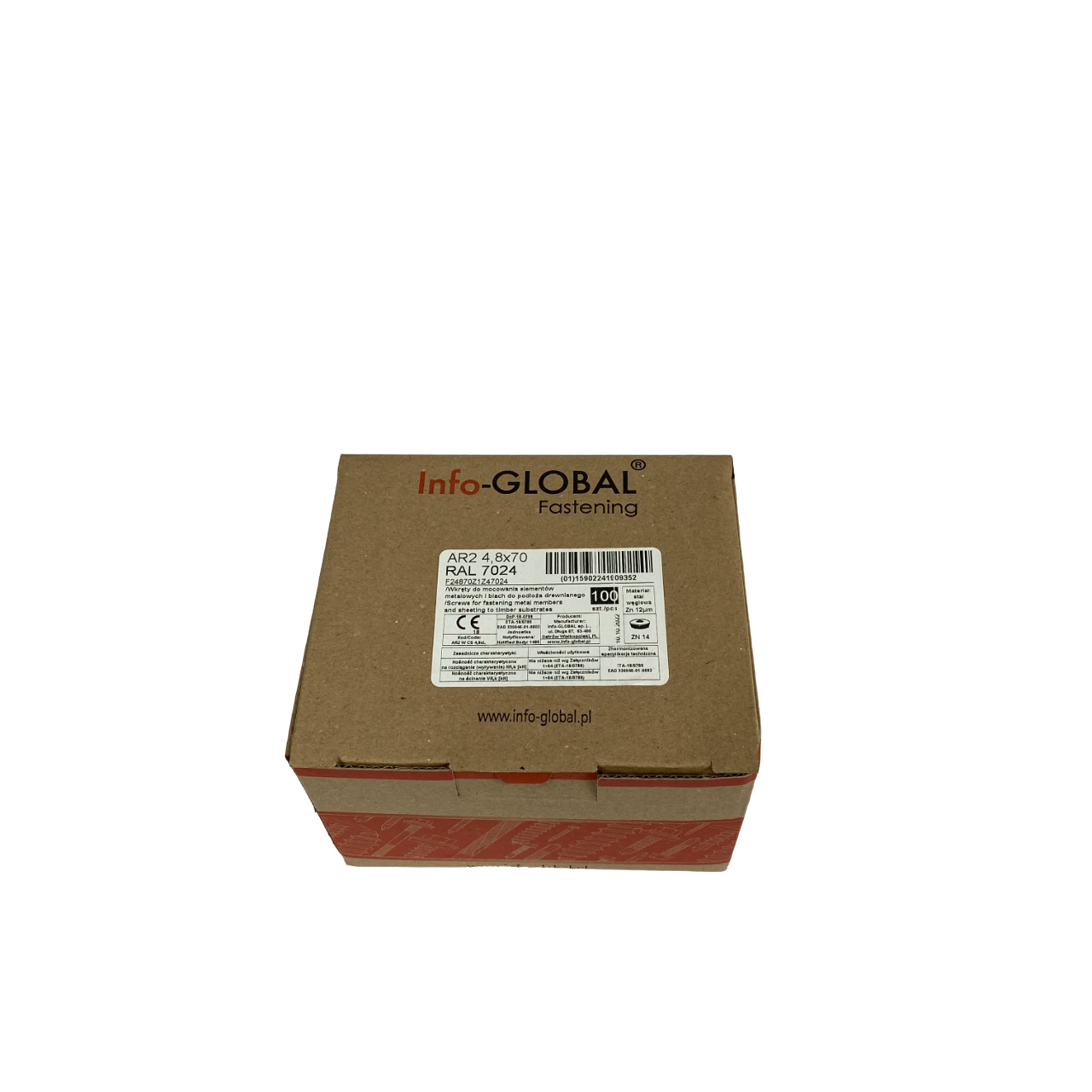 Кровельный саморез Info-Global 4,8×70 мм по дереву с шайбой EPDM (RAL 7024) Кровельный саморез Info-Global 4,8×70 мм по дереву с шайбой EPDM (RAL 7024)