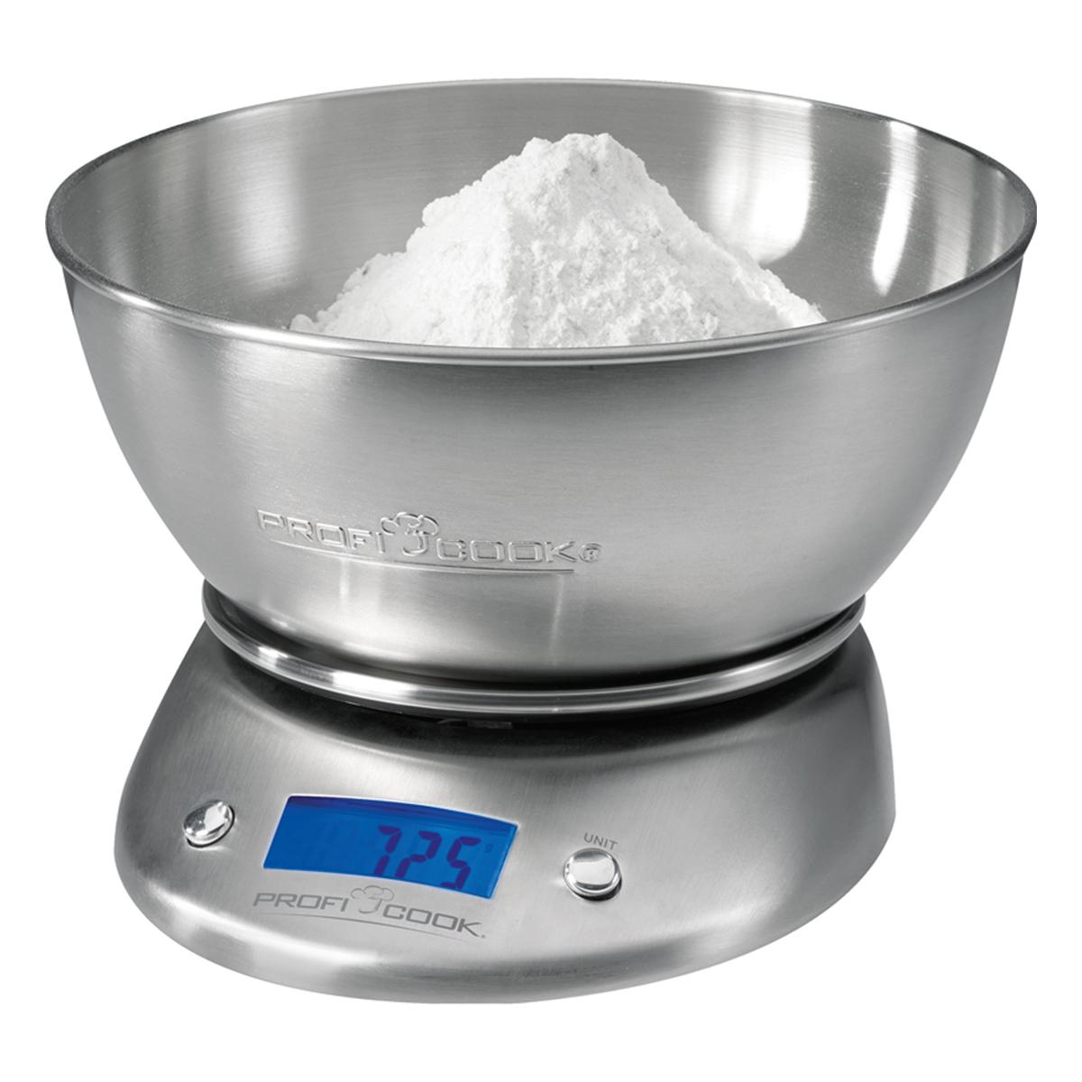 Весы кухонные Profi Cook PC-KW 1040 дисплей нержавеющая сталь до 5 кг чаша 2 л