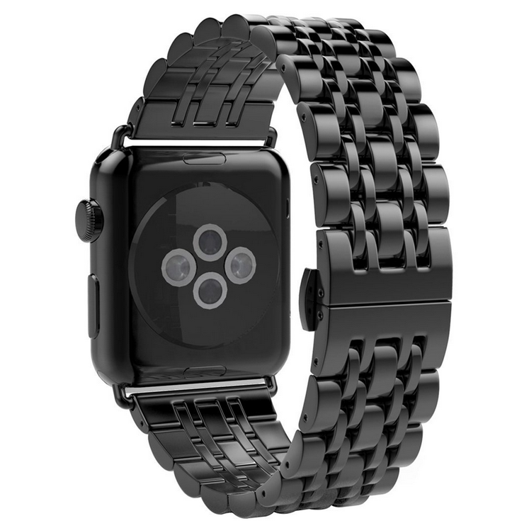 Браслет стальной BeWatch для Apple Watch series 3/4/5/6 с шириной корпуса 38/40 мм Link Черный (1021401)